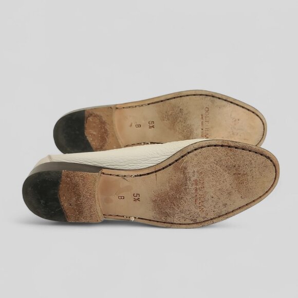 Cole Haan | 5.5 | Leather Ivory Tassel Loafer Slip On Women Shoe Flat - Picture 10 of 10